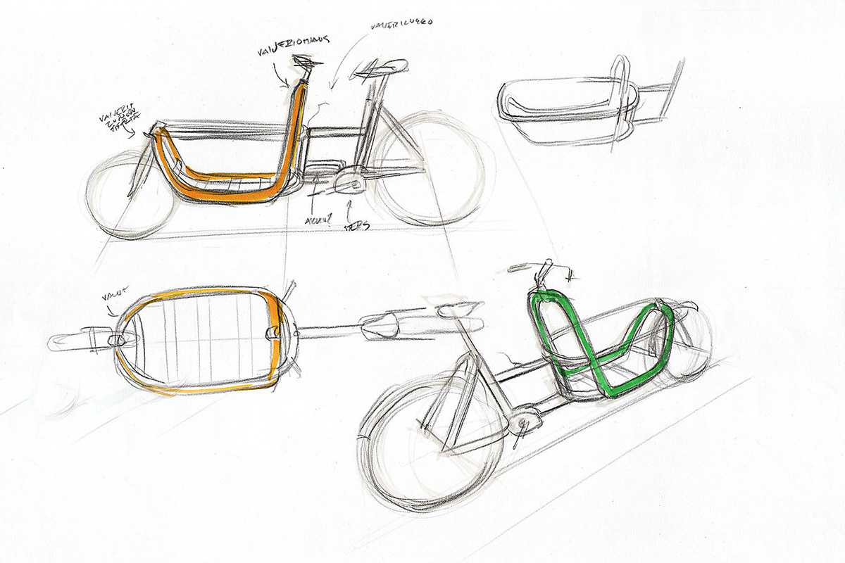 urban mobility industrial design  product design  Bicycle Bike Cargo E-Bike helkama