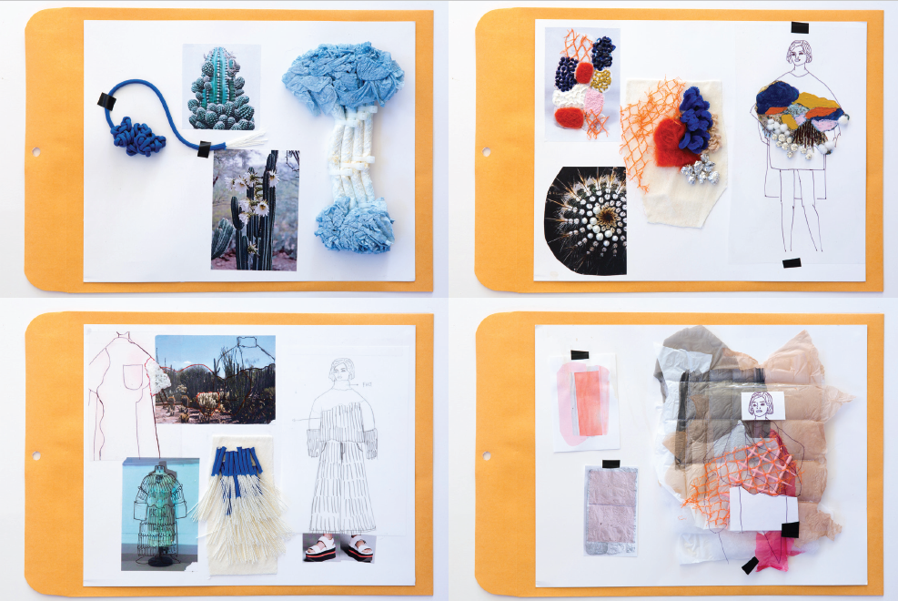 fashion design textile design  collage embellishment