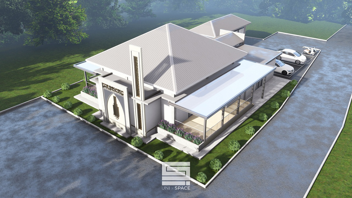 architecture visualization Render 3D surau mosque islamic masjid