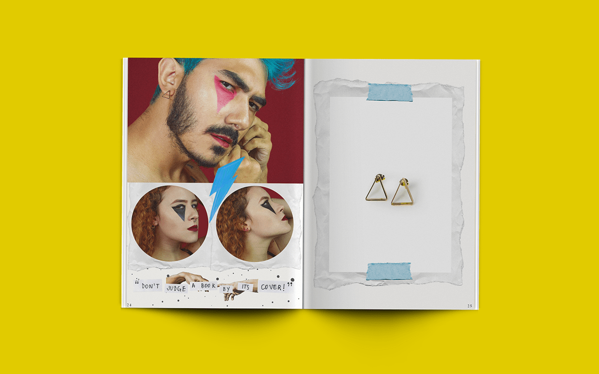 graphic design  editorial magazine LGBT Fashion  design catalogo design gráfico Jewelry Catalog david bowie