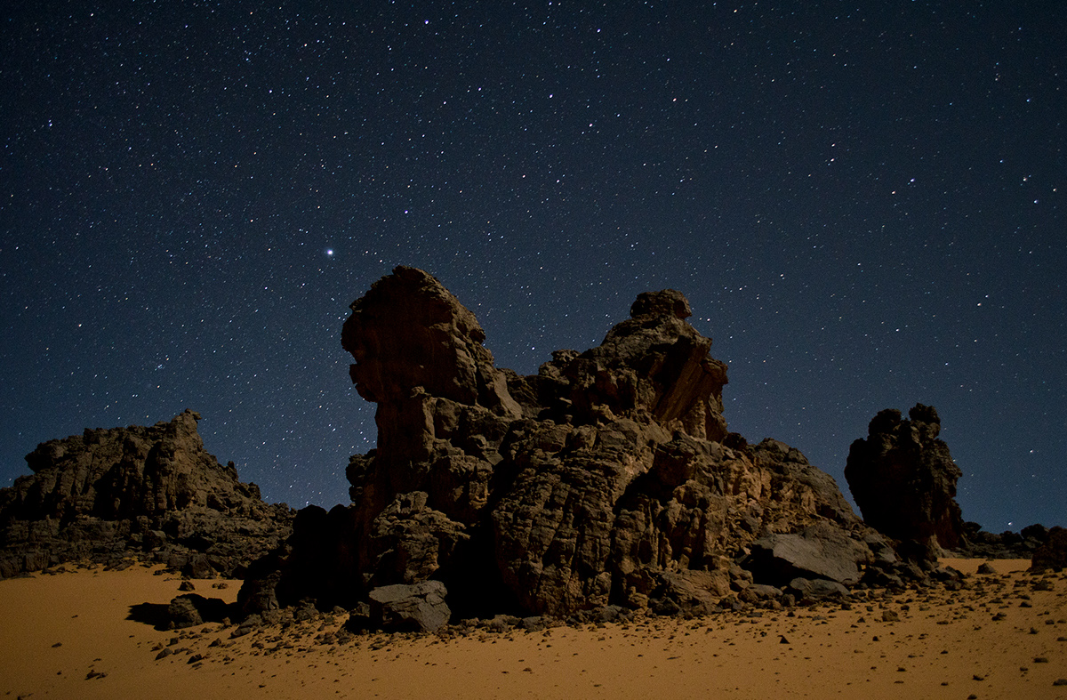 desert  night photography sahara dunes sand stars
