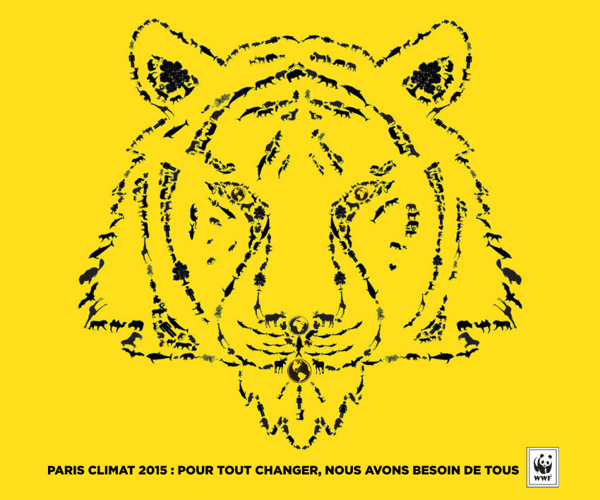 WWF animals human Tree  yellow poster environment earth