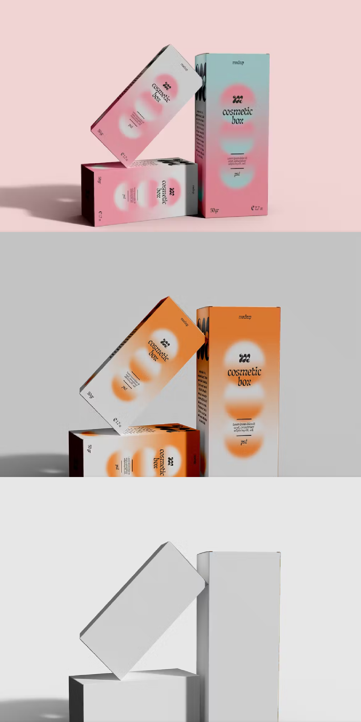 Cosmetic box boxes Mockup Packaging packaging design package product package design  product design 