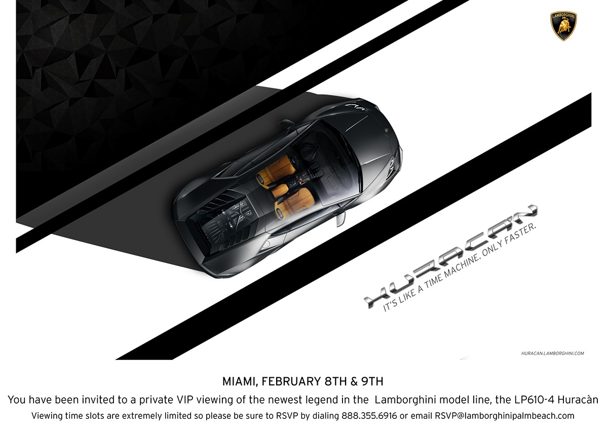 Lamborghini Palm Beach Logo Design event planning Advertising  marketing  