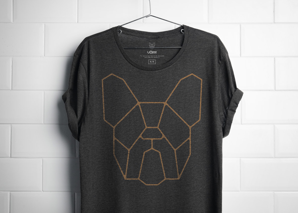 logo Clothing dog French Bulldog line logo custom type type geometric grid nordic norway t-shirt