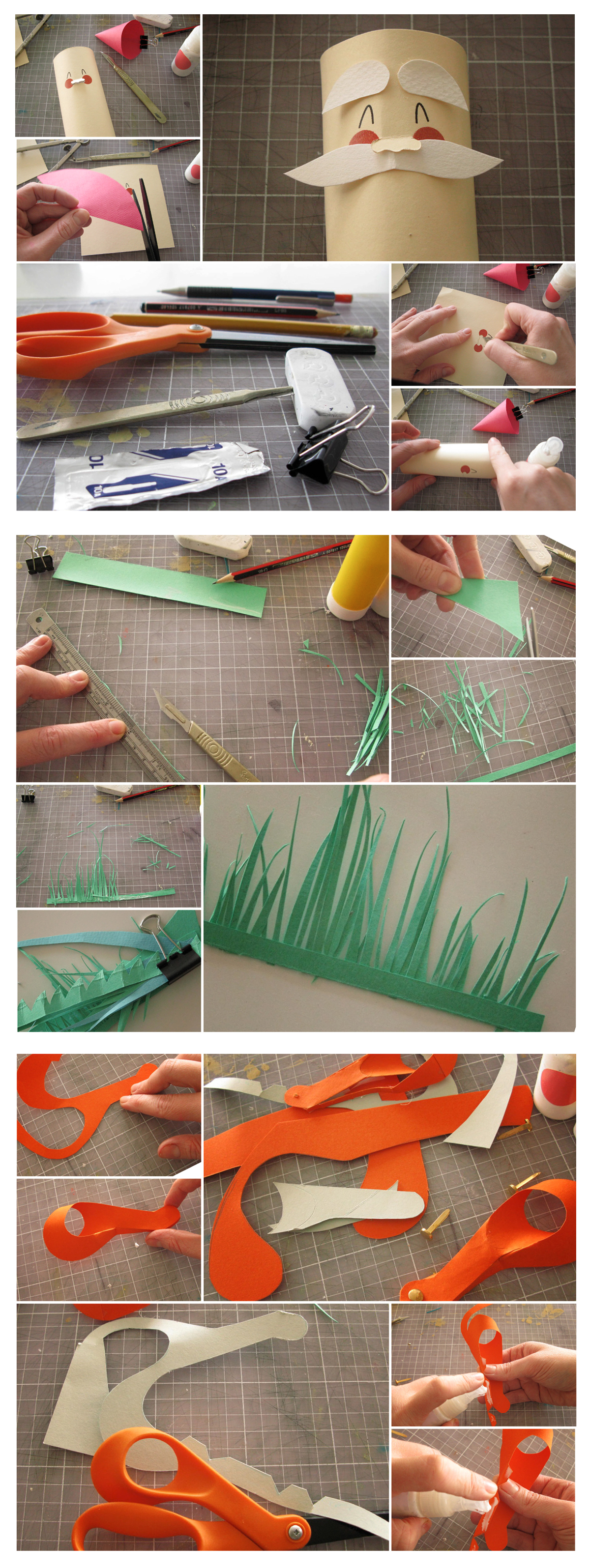 paper craft euro Fun gnome rocket parralex hand made hand made type