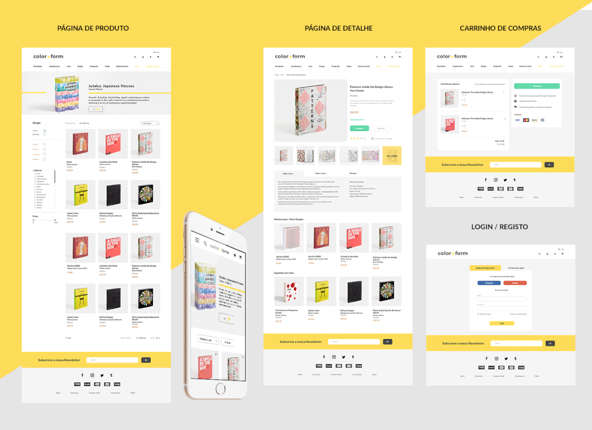 E COMMERCE books magazines ux UI Web Design  digital plataform Responsive app