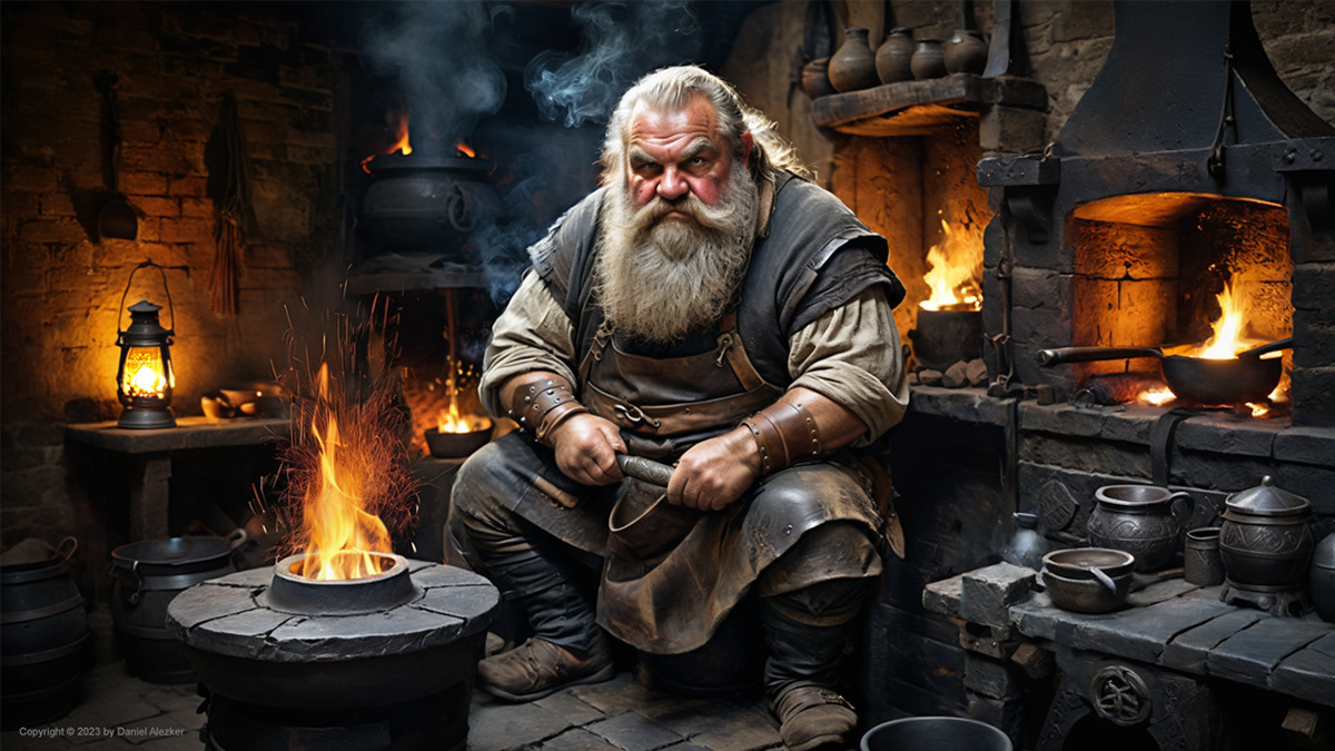 dwarven dwarfs Blacksmith fantasy fantasyart Magical digitalart dwarvenforge