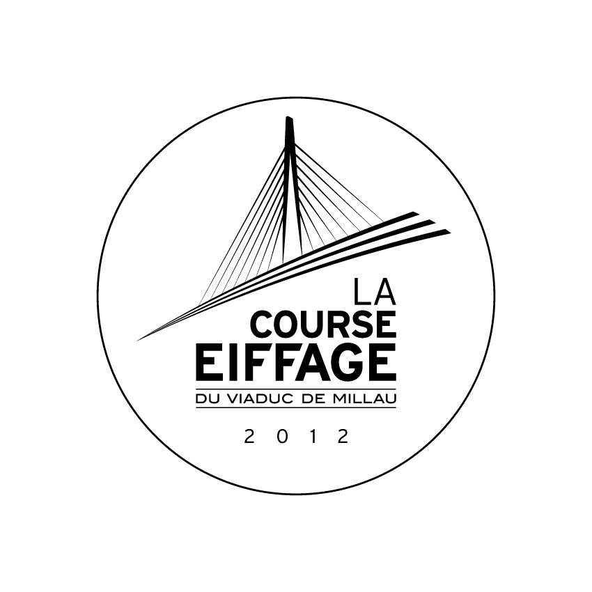 design Logotype eiffage course Marathon viaduc Millau affiche affichage logo graphisme graphique retouche identité identity