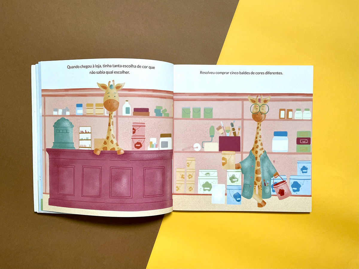book book design children's book children illustration giraffe