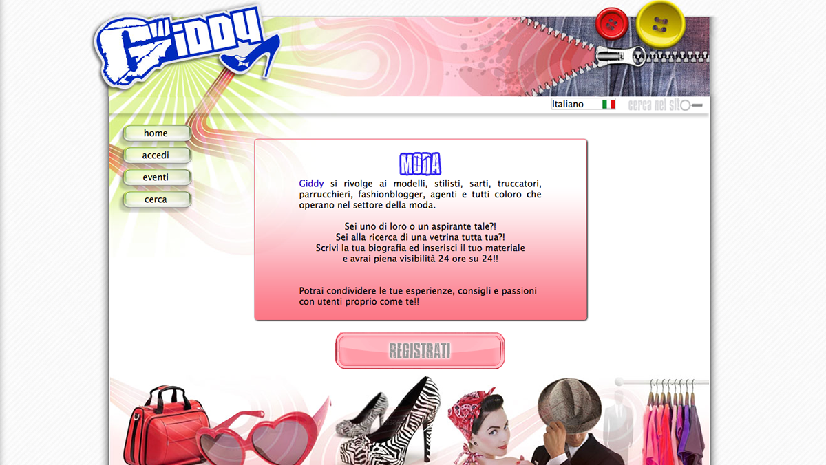 sito giddy music fashion digital graphic