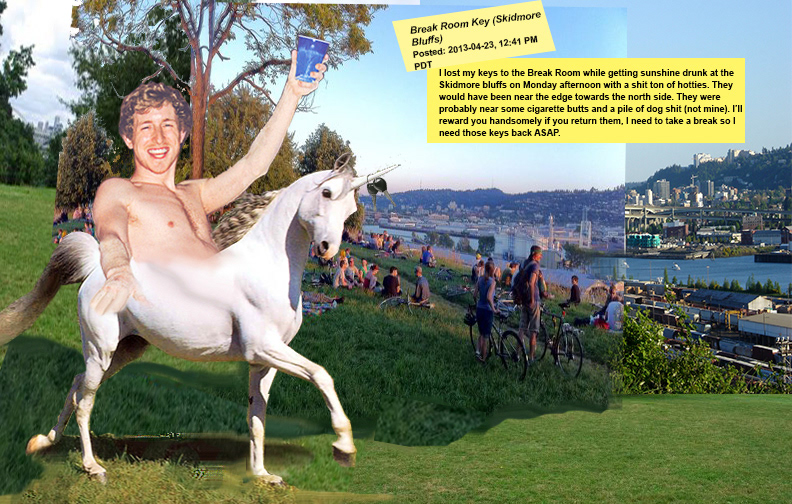 Zine  pdx collage satire Portland book photoshop