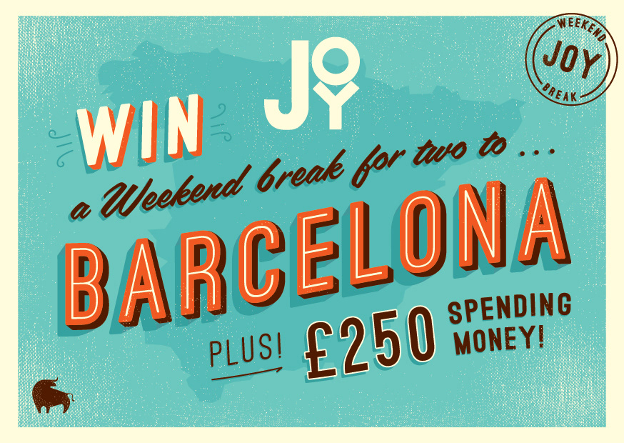 joy barcelona flyer poster marketing   Competition postcard
