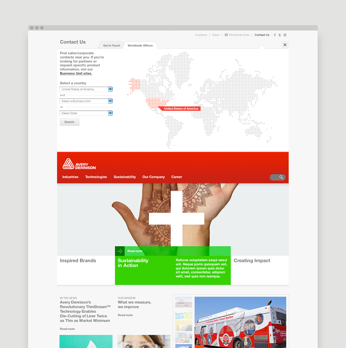 Corporate Communication module design template design Website Design interactive