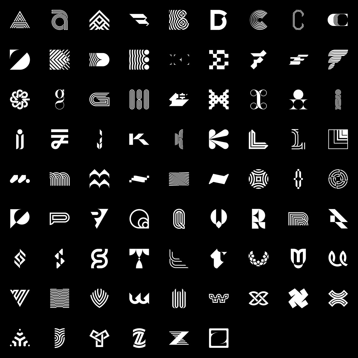 type letter brand symbol logo rebranding monogram Icon font 36days