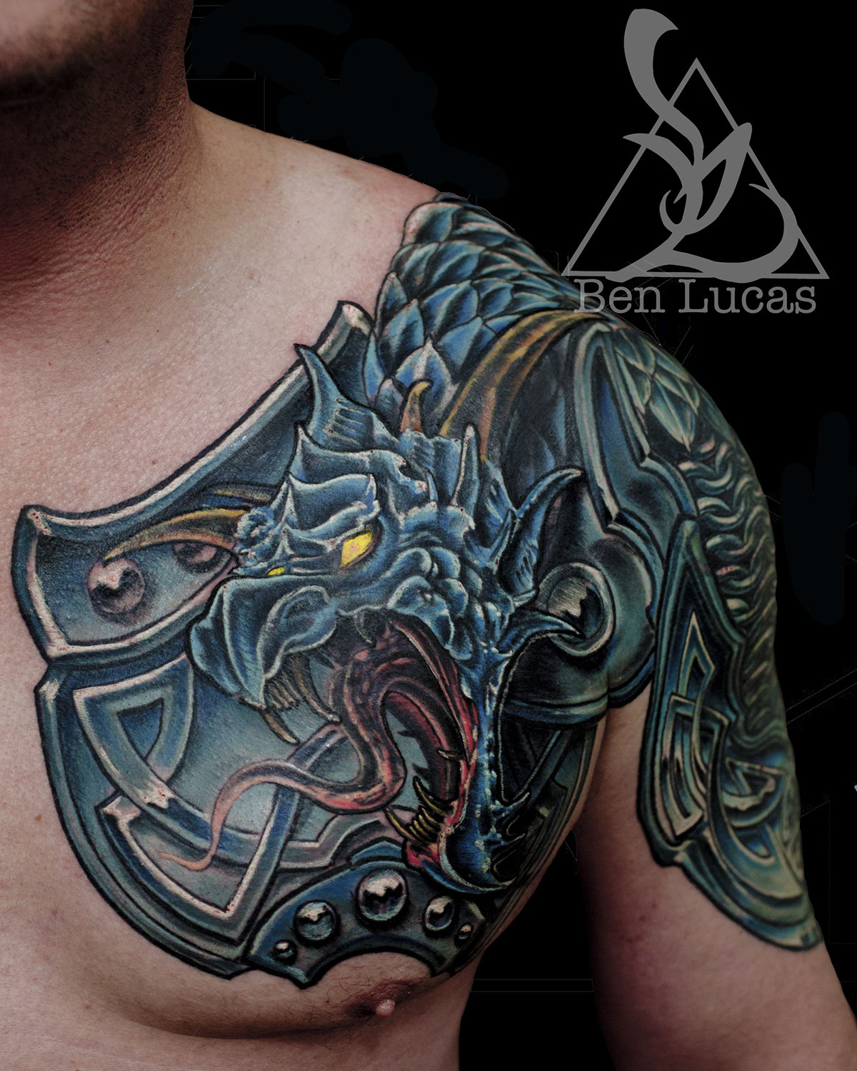 Dragon armor cover-up tattoo on Behance