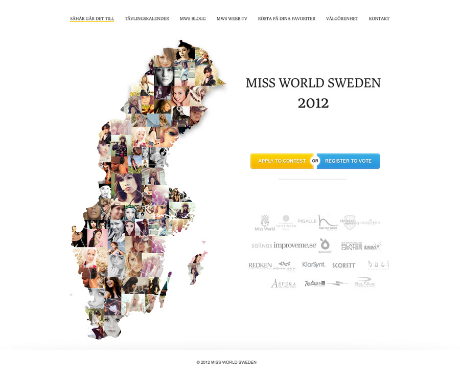 pitch Website map Sweden miss