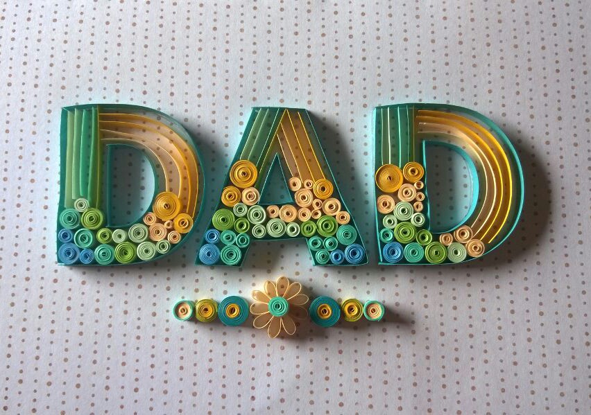 dad Father's Day gift quilling Quilled paper graphics