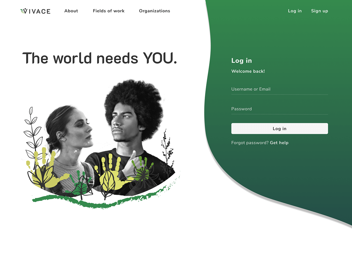 Plant Website volunteer Platform minimal dashboard Figma logo branding  presentation