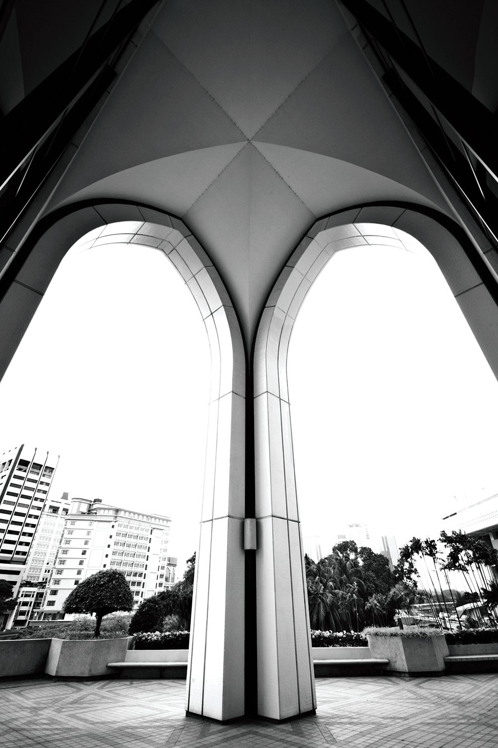 Adobe Portfolio kuala lumpur exterior buildings black & white putrajaya Putrajaya International Convention centre malaysia architectural photography