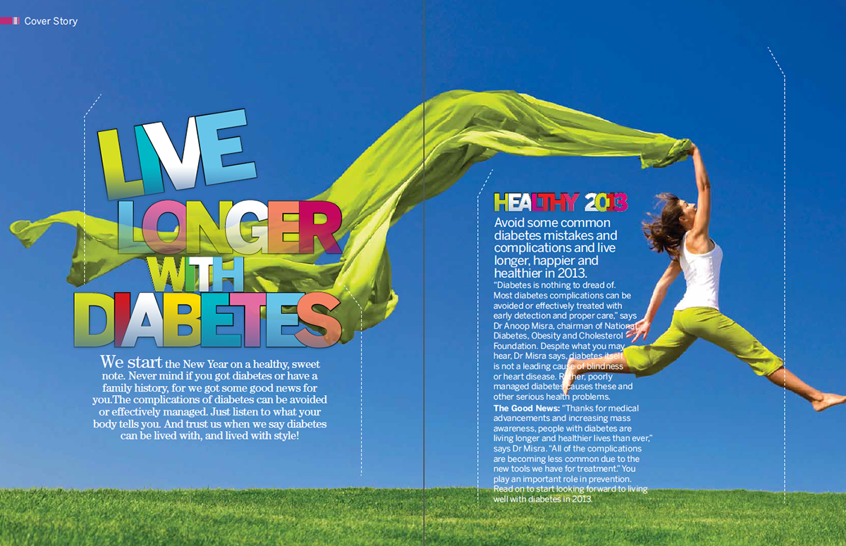 Diabetic Living magazine layout