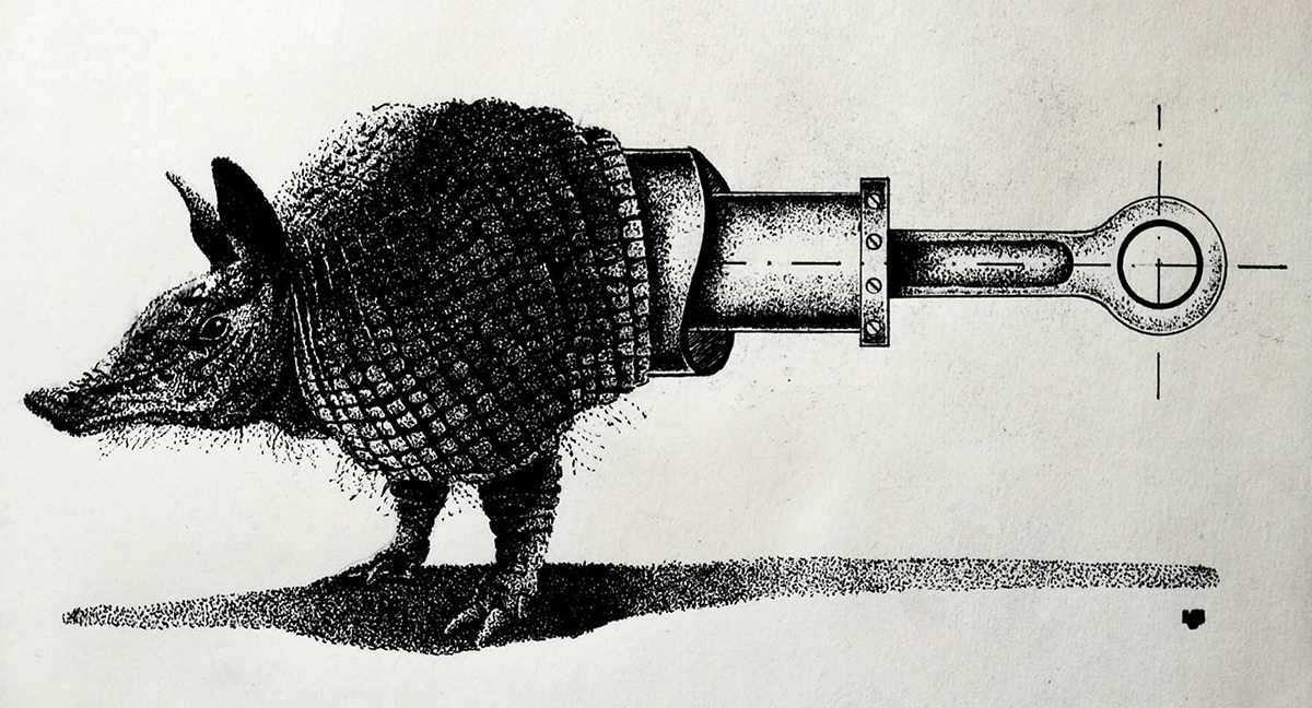 miscellaneous Drawing  animals tools art pointilism
