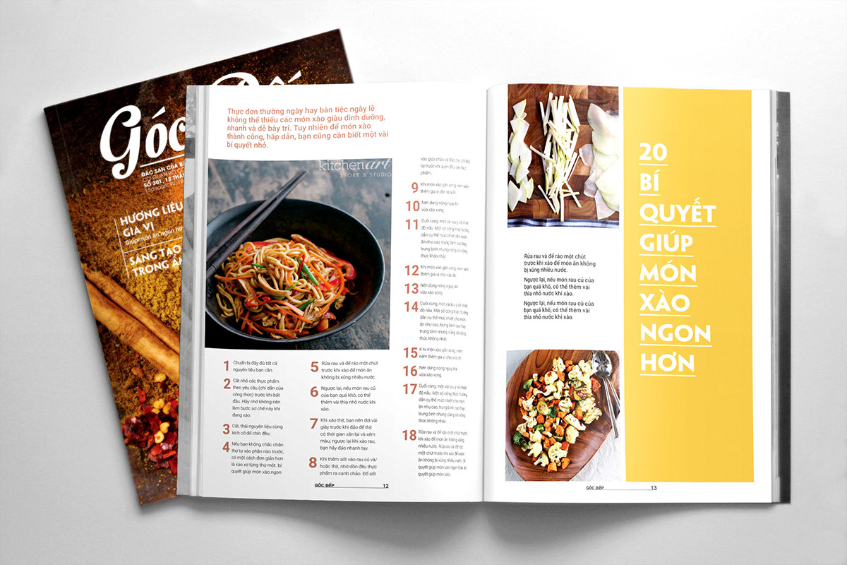 magazine Food  vietnamese print Printing Food Magazine Layout cooking kitchen