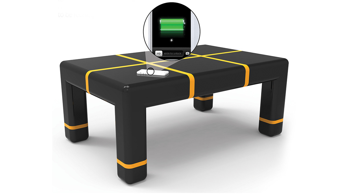 table Smart charging wireless led Nightstand furniture