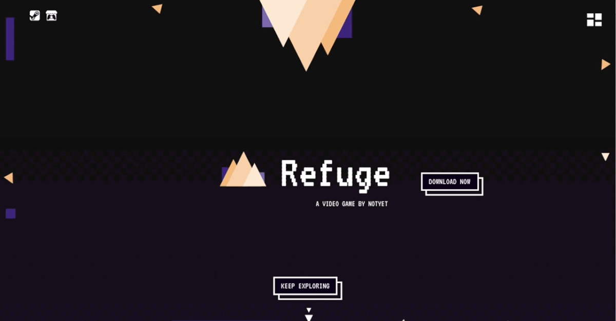 refuge game design  ux user interface game website user experience lofi