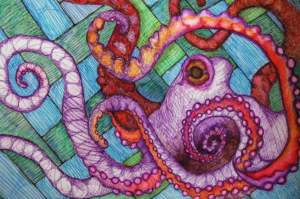 octopus pen pattern animal Ocean