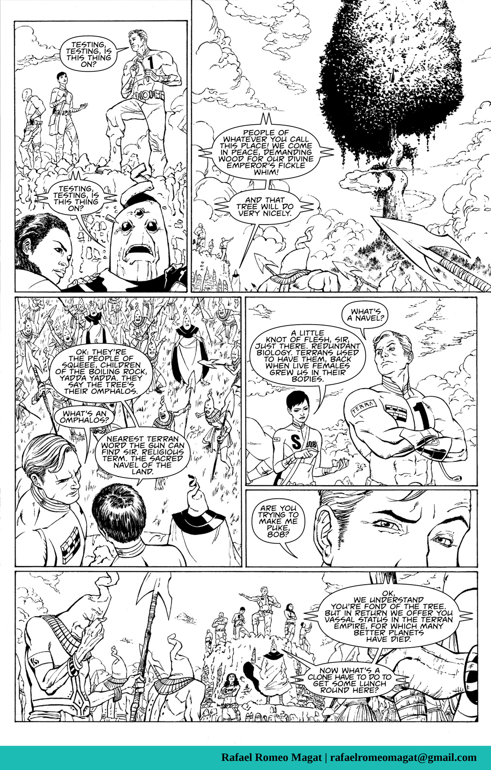 Comic Book black and white comic art sci-fi Sci-fi Comic