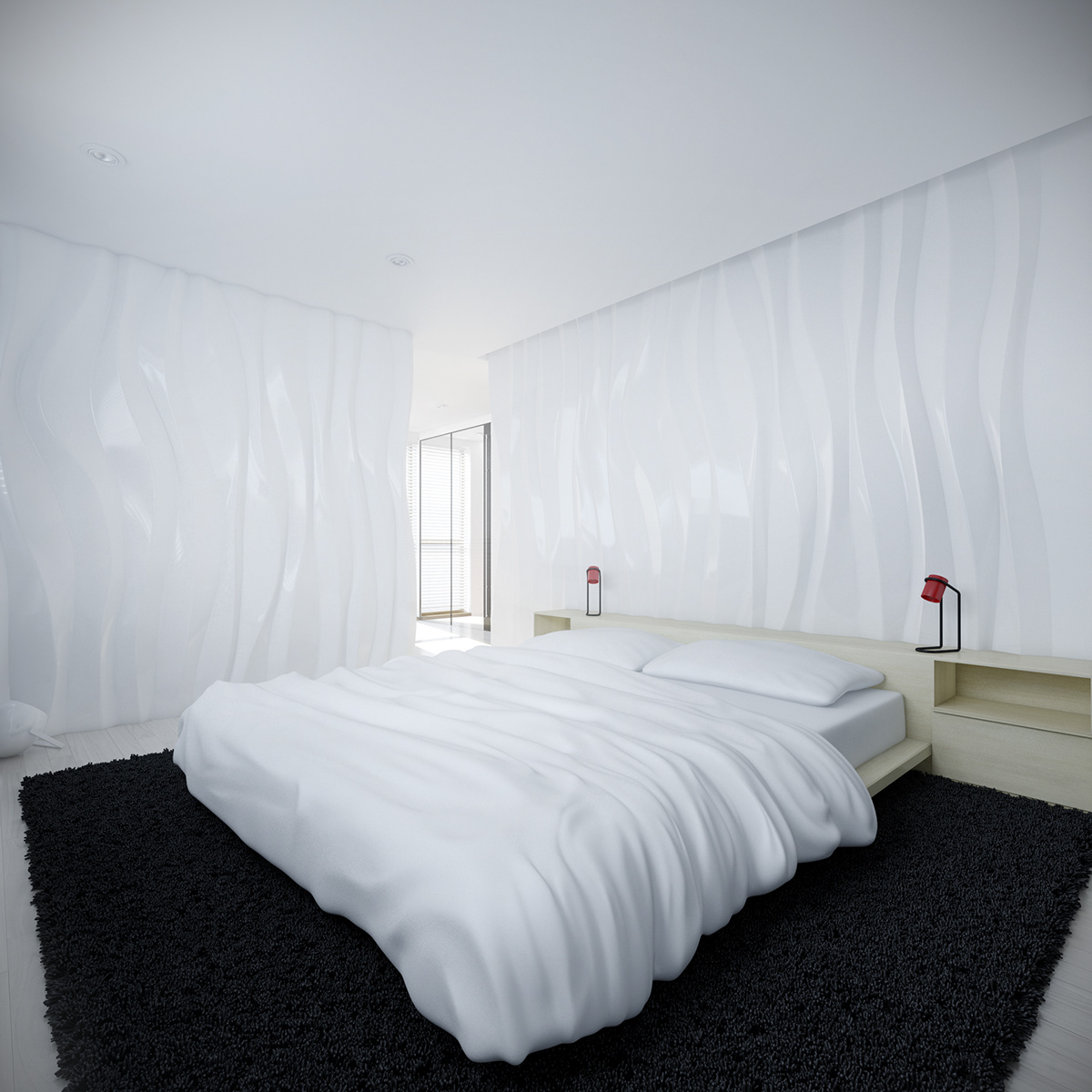 bedroom architectural visualization viz 3D