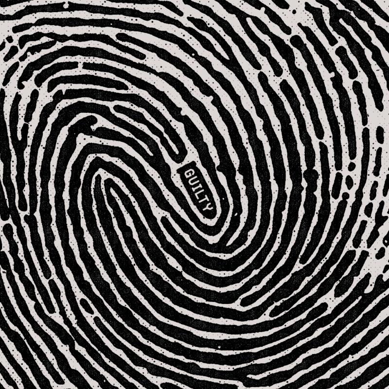fingerprint Silhouette profile Bullet male texture ink side