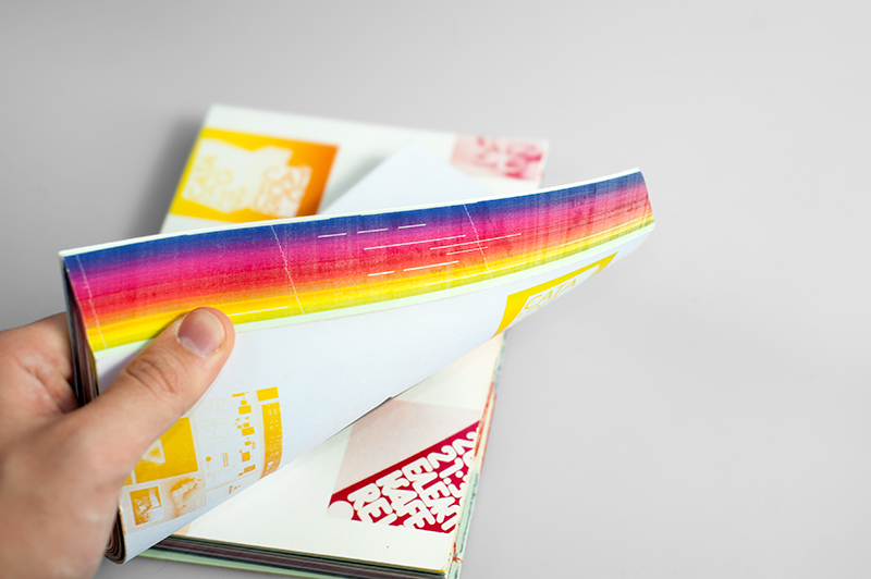 book rainbow paper binding pages portfolio