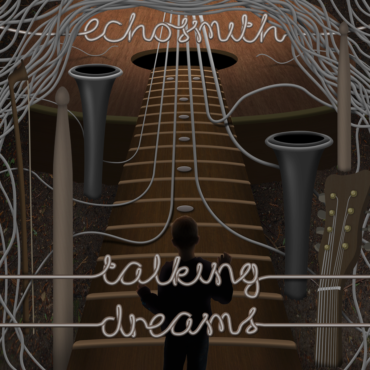 Adobe Portfolio graphics coursework final design gcse echosmith talking dreams Album cover
