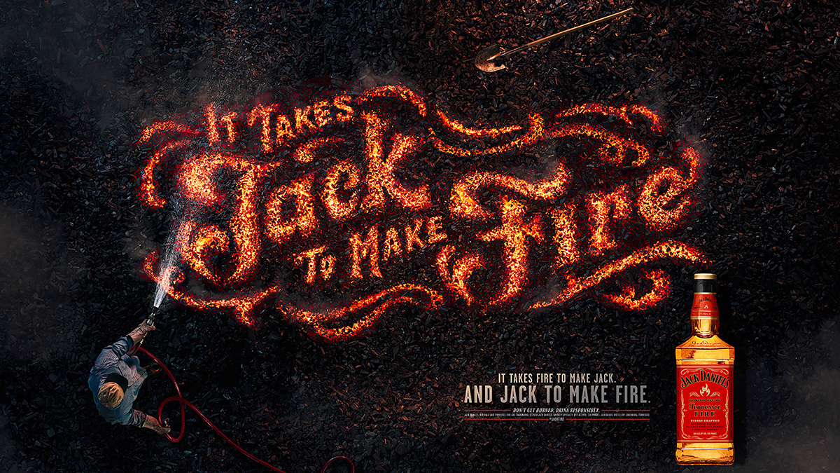 lettering jack daniel's Jack Fire