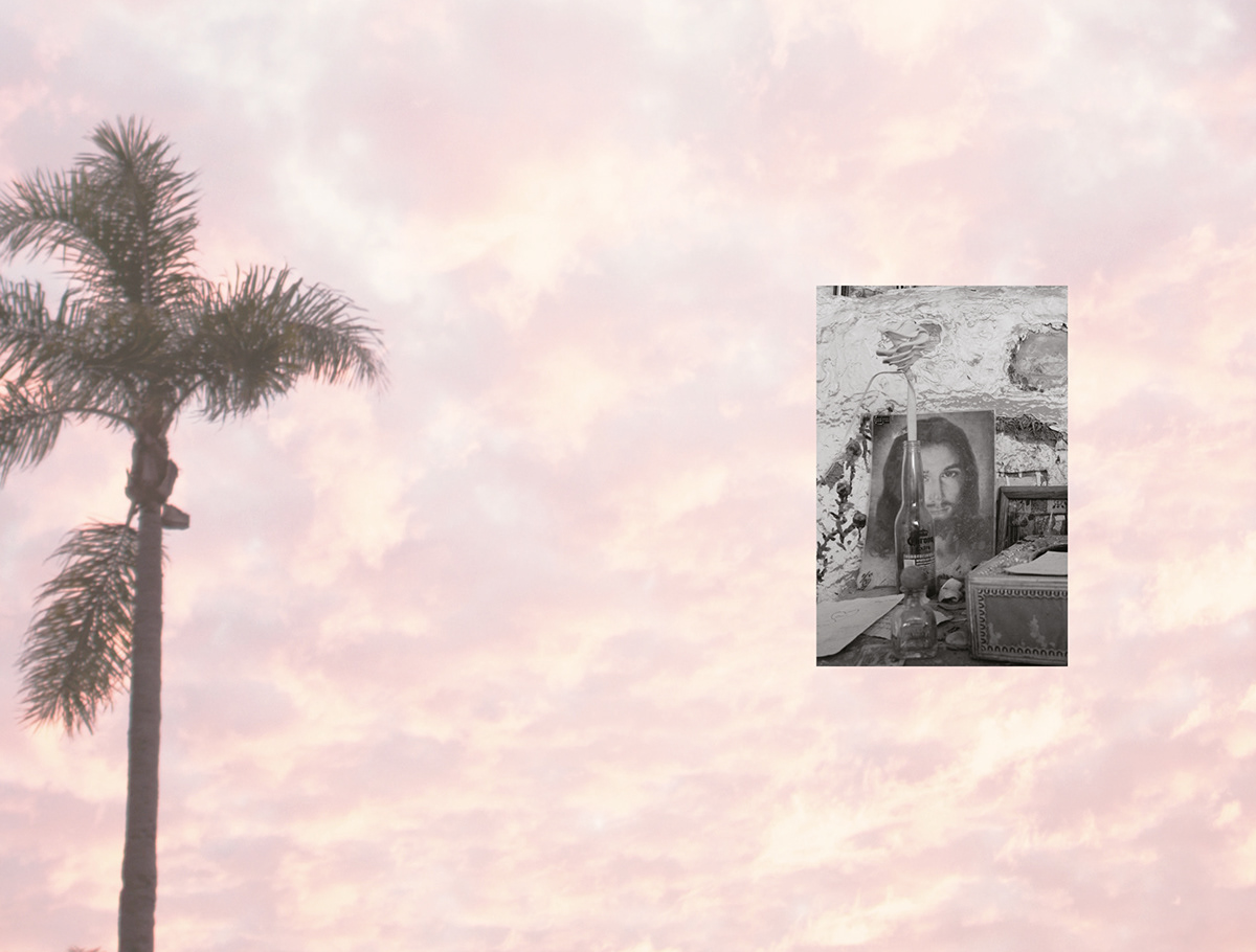 California analog collages San Diego vondelpark pastel trash trailer palmtrees landscapes