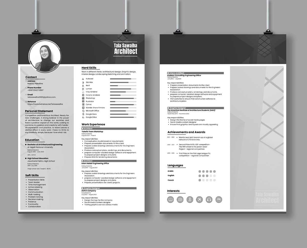 CV CV template resume design Resume cv design Curriculum Vitae template black and white grey black