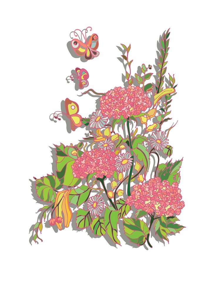 calendar floral graphic design postcard print animal flower plants new year Easter month