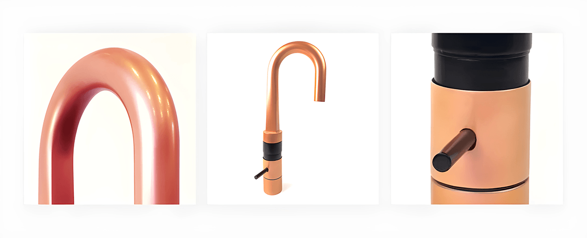 Faucet hotel luxury Minimalism TAP bathroom tap  gloss Rose Gold sand casting water tap