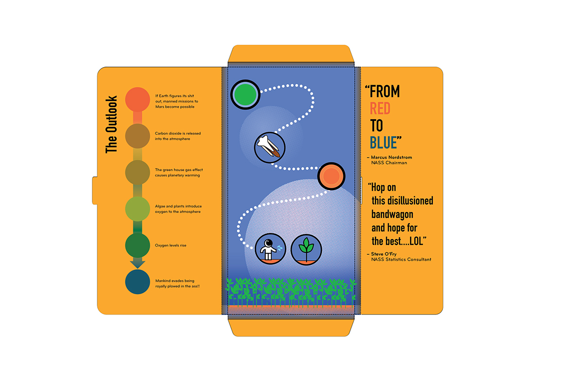 pamphlet nasa mars terraforming Space Exploration button badge button design pamphlet design box design packaging design universe stars model Mockup