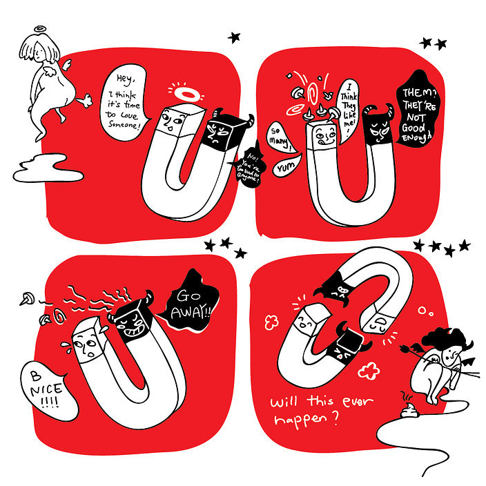Dating doodle Fun Diary line art