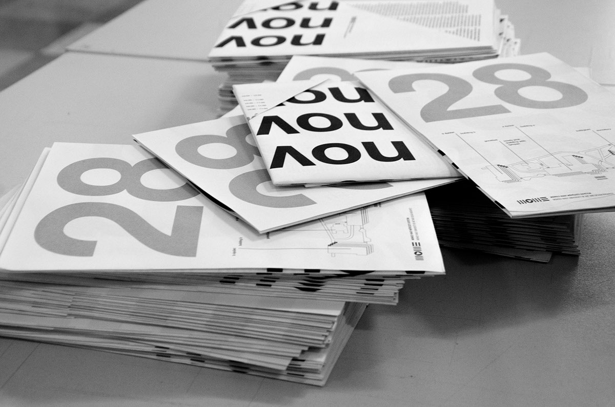 mome Open Day nyílt nap budapest graphic concept black University black and white minimal striped helvetica folding paper interactive