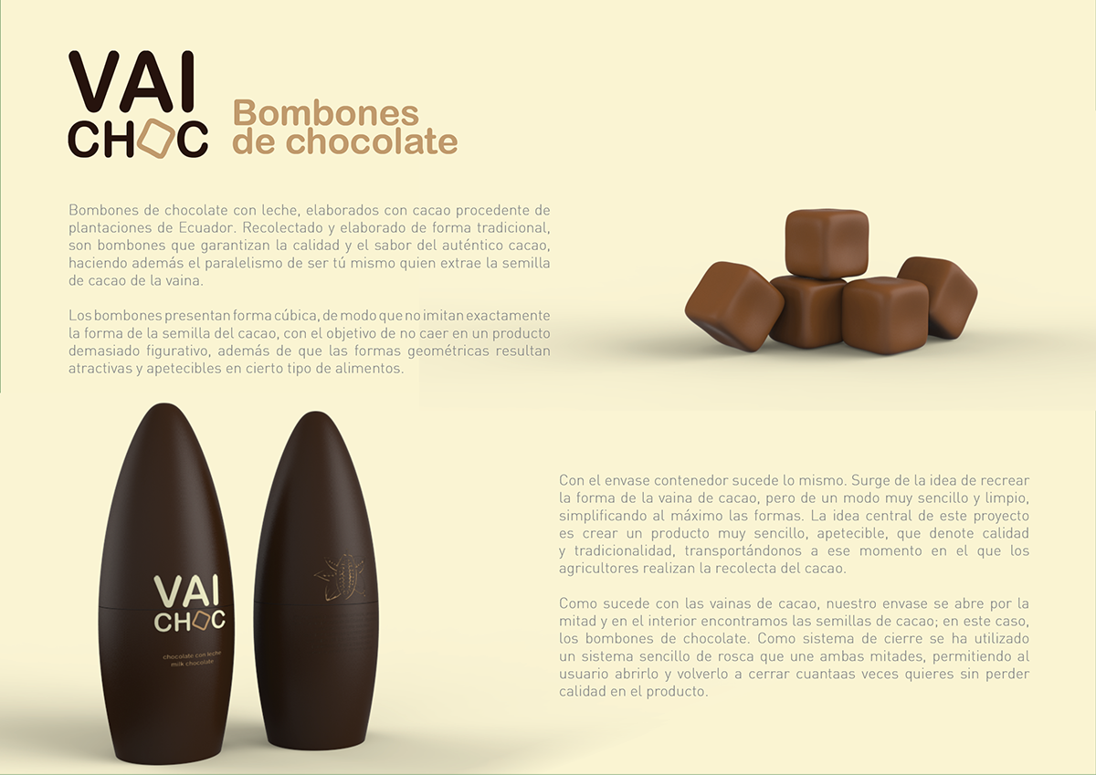 packanging milk chocolate Cocoa cacao Food  desing murcia ESD