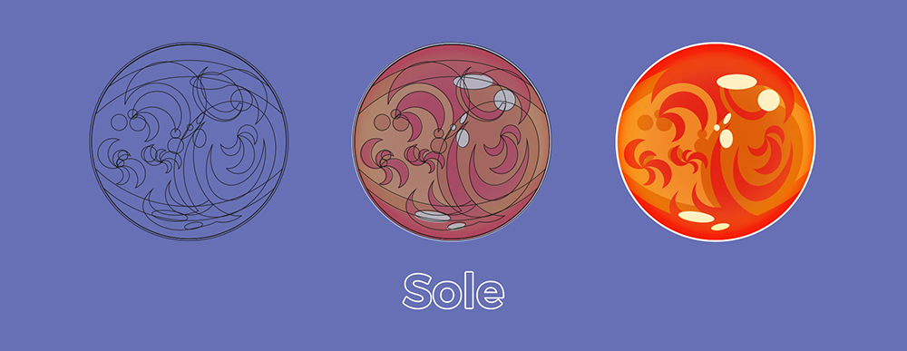 Planets animated minimal flat design After effect animation  motion Space  scienze inspire