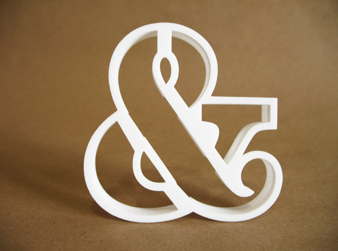 ampersand cookie cutter 3d printing Shapeways tinkercad object 3d print for sale arbutus slab  Typeface