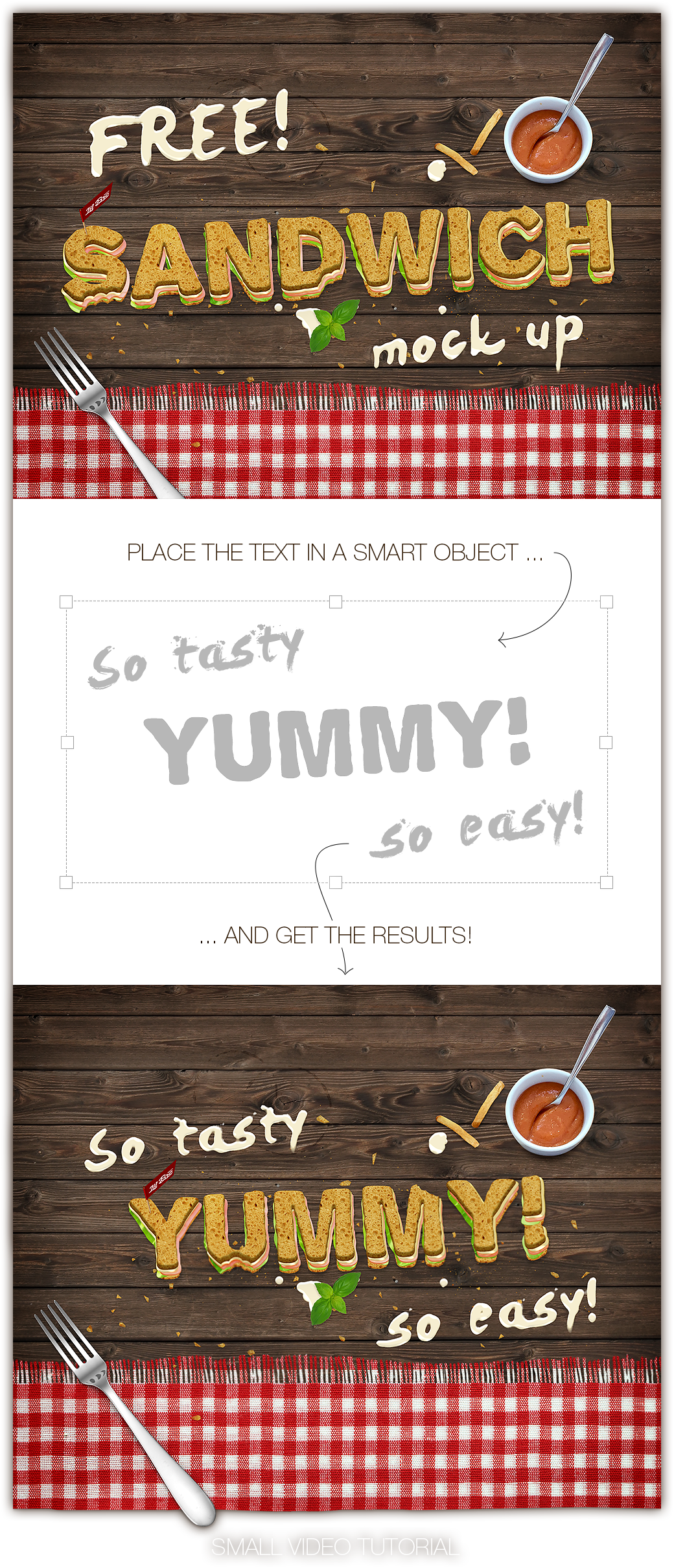 free Food  design sanwich font effect Style mock up Mockup psd freebie