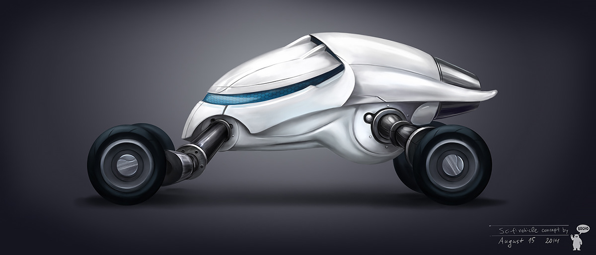 car design sci-fi vehicle concept art
