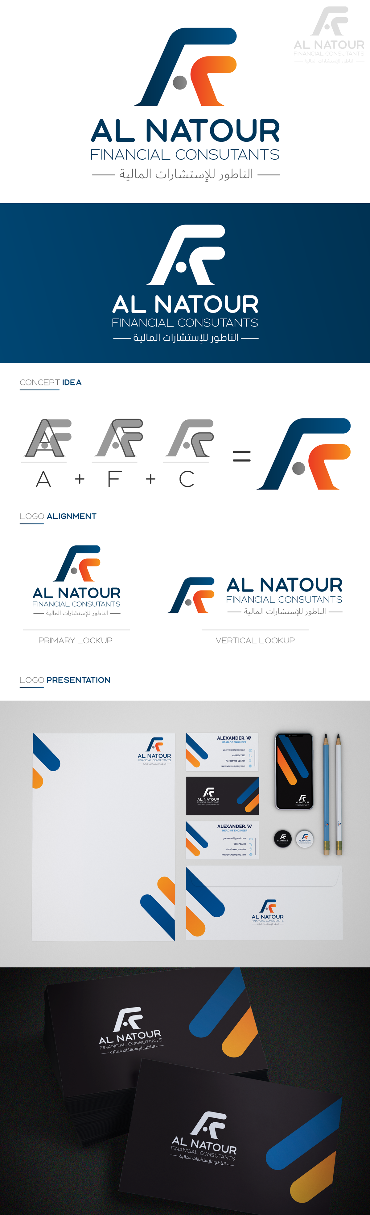 Financial Consultants logo branding  business card