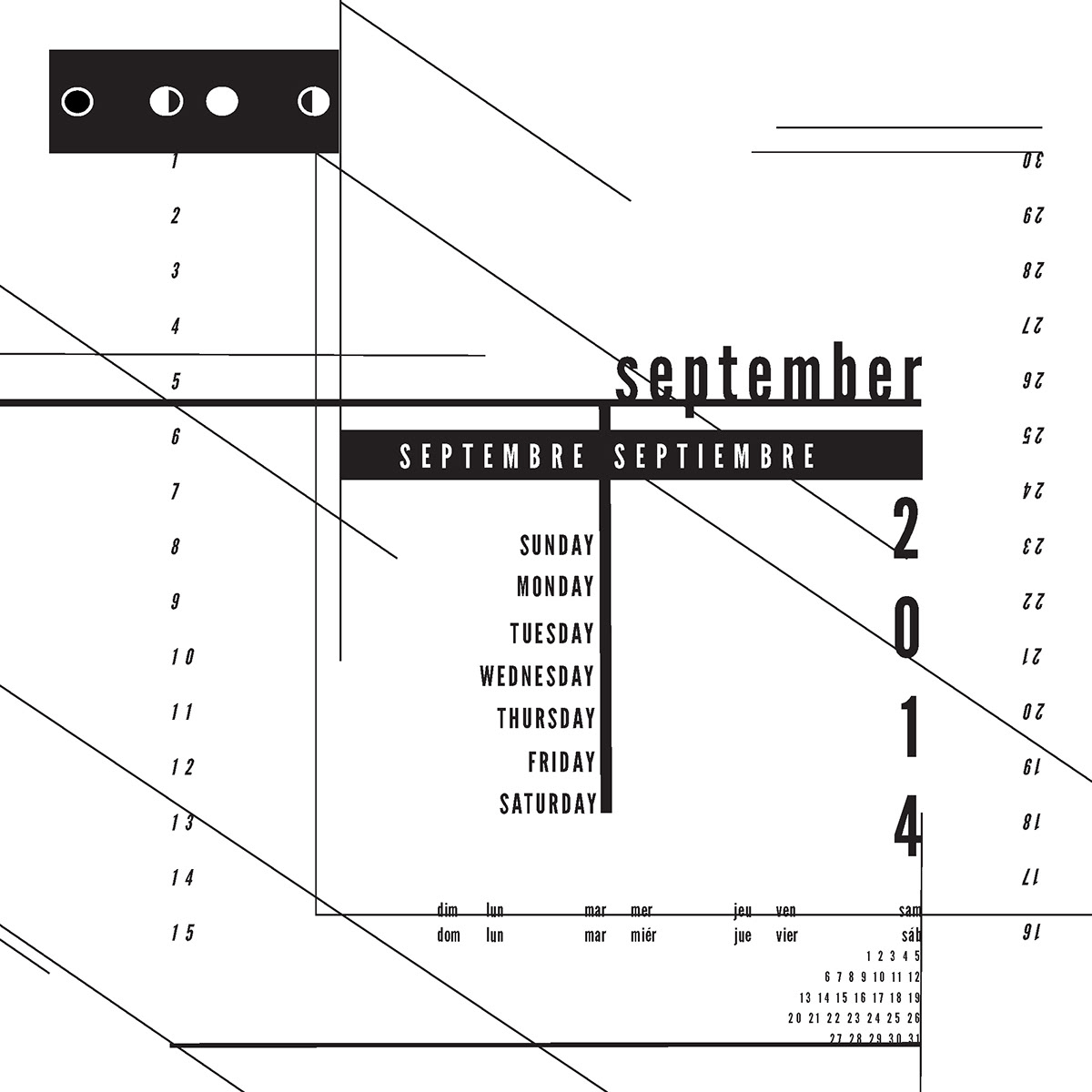 calendar deconstruction design